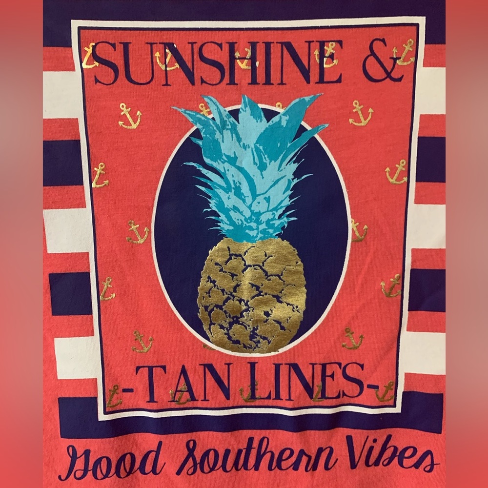 Red Camel (XS) Coral V-Neck, short sleeves, “Love the South” T-Shirt